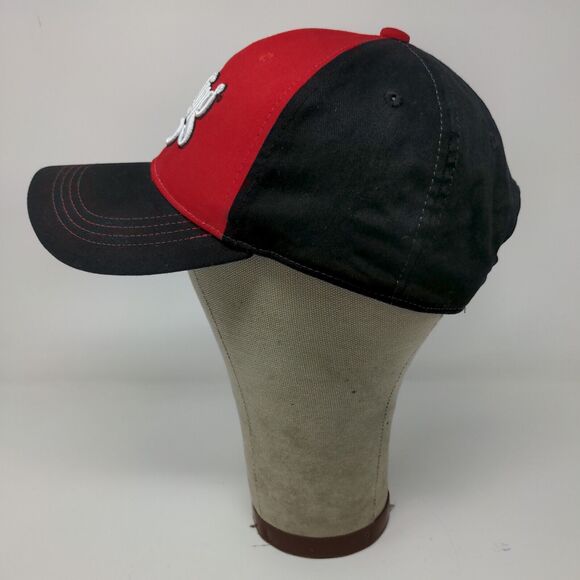 Strike King Fishing Lure Strapback Hat Red Black OSFM Embroidered Logo - Picture 5 of 12